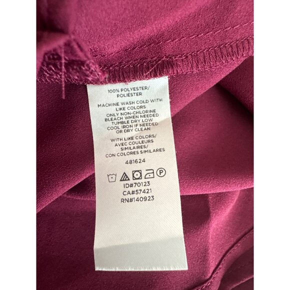 Loft Plus Womens Plum Blouse Size 26 Polyester Long Sleeve Button Detail - Picture 4 of 4